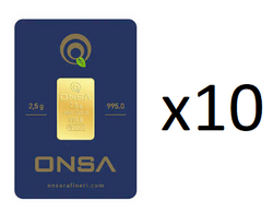  - 10 Adet 2.5 gr 24 Ayar Gram Altın (995)