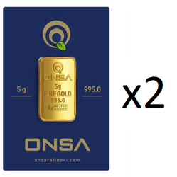  - 2 Adet 5 gr 24 Ayar Gram Altın (995)