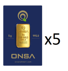  - 5 Adet 5 gr 24 Ayar Gram Altın (995)